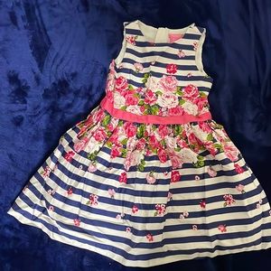 Floral and striped Isaac Mizrahi girls dress. Size 6X